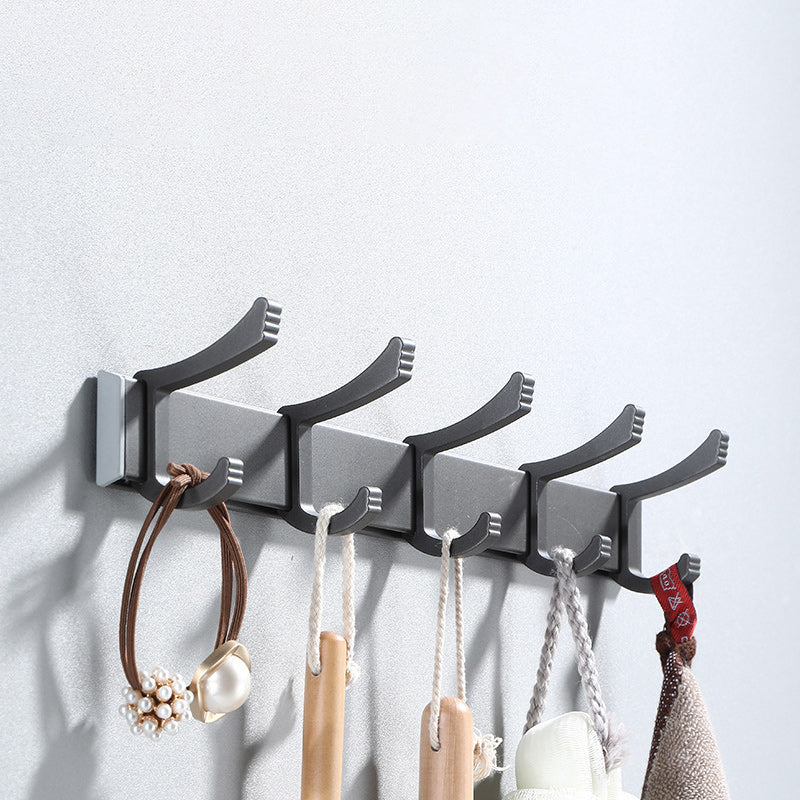 Contemporary Gray Bathroom Hardware Set Bathroom Shelf/Towel Bar Including Bathroom Set