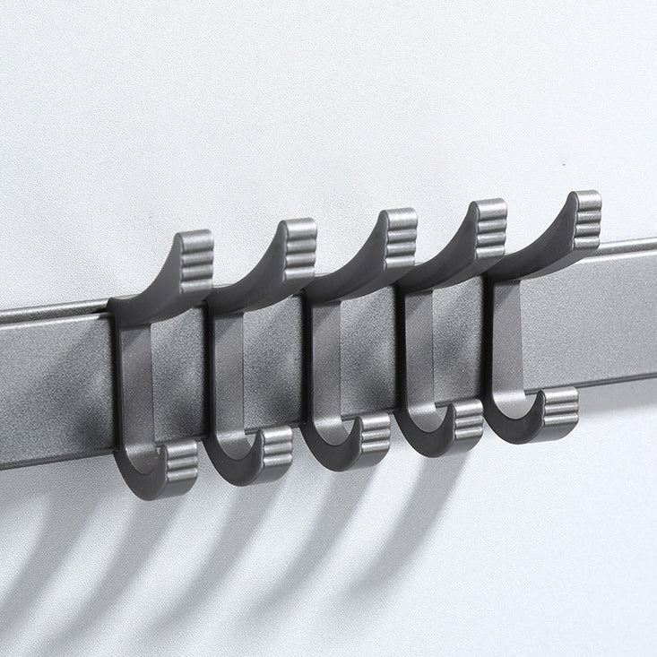 Contemporary Gray Bathroom Hardware Set Bathroom Shelf/Towel Bar Including Bathroom Set