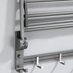 Contemporary Gray Bathroom Hardware Set Bathroom Shelf/Towel Bar Including Bathroom Set