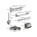 Modern Bathroom Accessory Set Paper Holder Bathroom Shelf Stainless Steel Bathroom Hardware