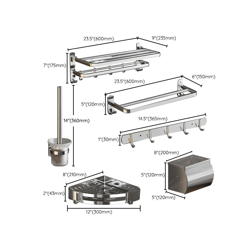 Modern Bathroom Accessory Set Paper Holder Bathroom Shelf Stainless Steel Bathroom Hardware