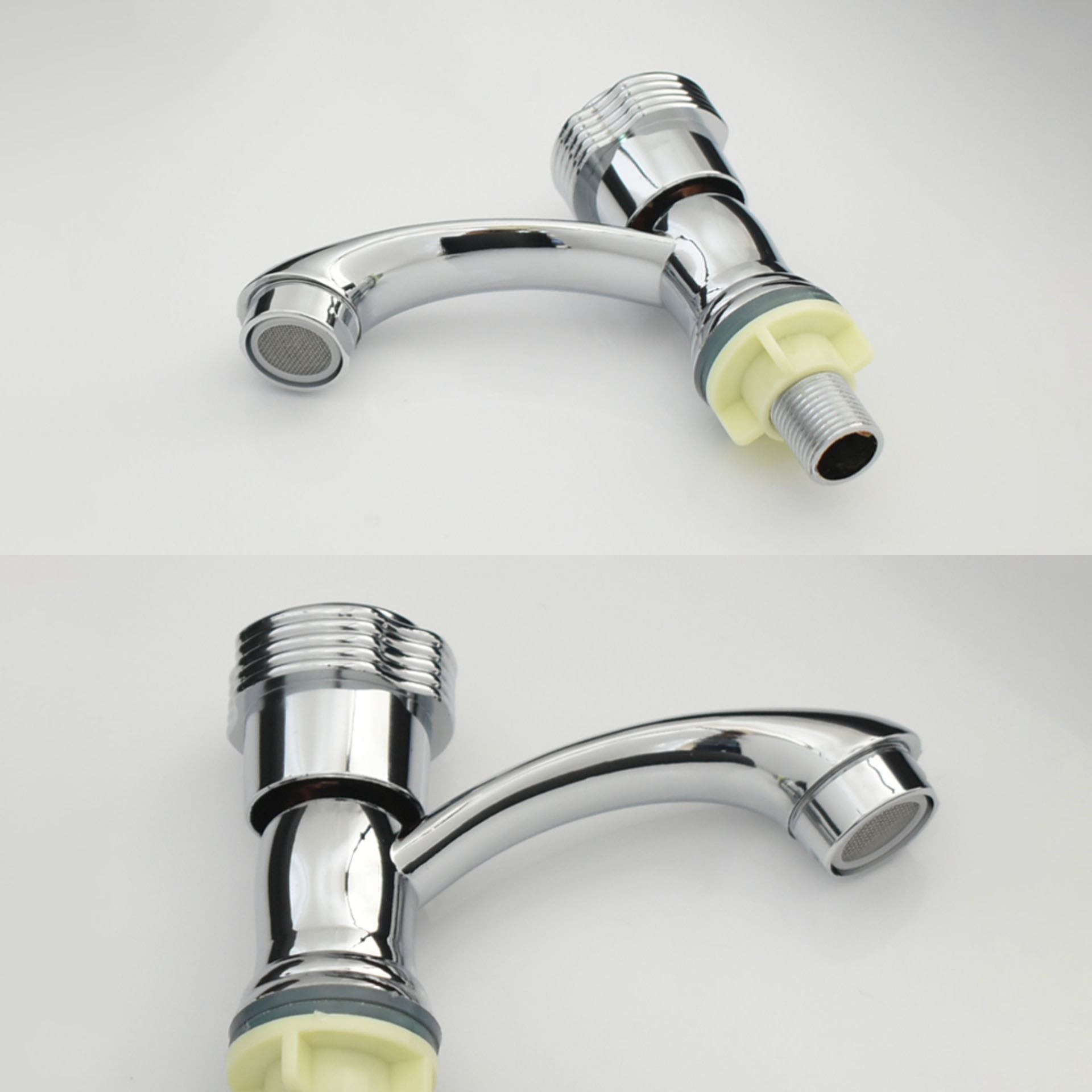Modern Bathroom Faucet Chrome Knob Handle with Water Hose Basin Faucet
