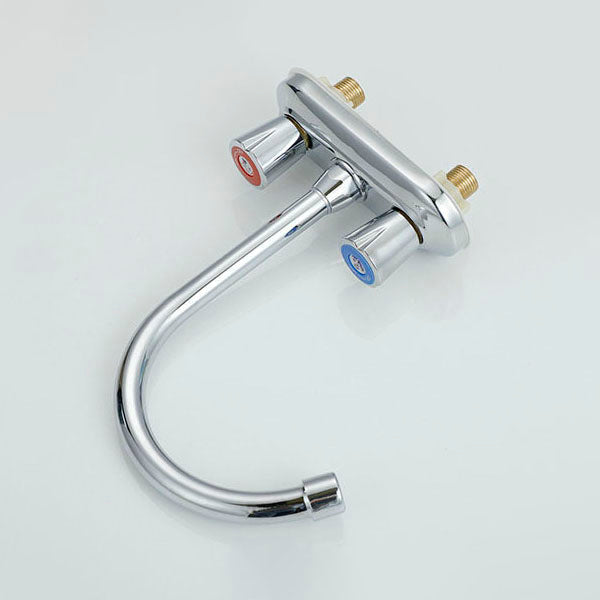 Knob Handle Central Mixer Contemporary Design Basin Faucet 2-Hole Faucet for the Bathroom