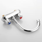 Modern Center Set Mixer Tap Chrome 2 Knob Handles Swivel Spout Basin Mixer Tap