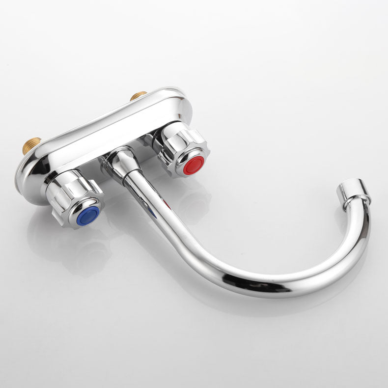 Modern Center Set Mixer Tap Chrome 2 Knob Handles Swivel Spout Basin Mixer Tap