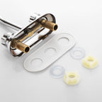 Modern Center Set Mixer Tap Chrome 2 Knob Handles Swivel Spout Basin Mixer Tap