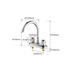 Modern Center Set Mixer Tap Chrome 2 Knob Handles Swivel Spout Basin Mixer Tap