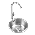 Round Stainless Steel Kitchen Sink with Drain Assembly Built-in Sink