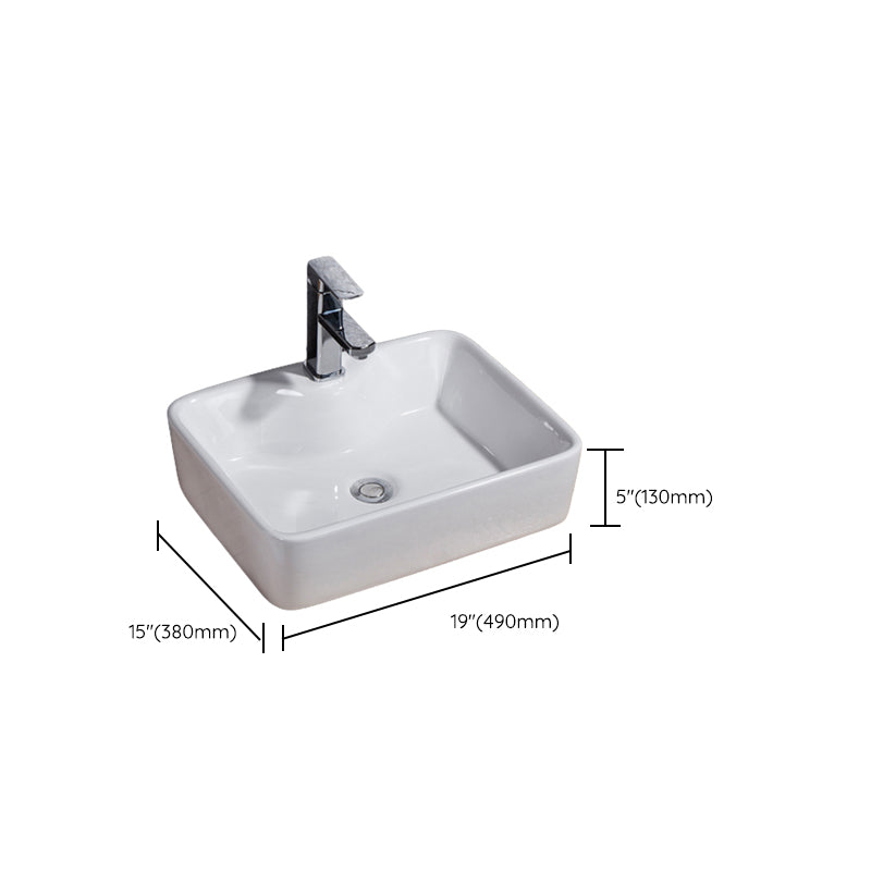 Modern Sink Solid Color Porcelain Sink