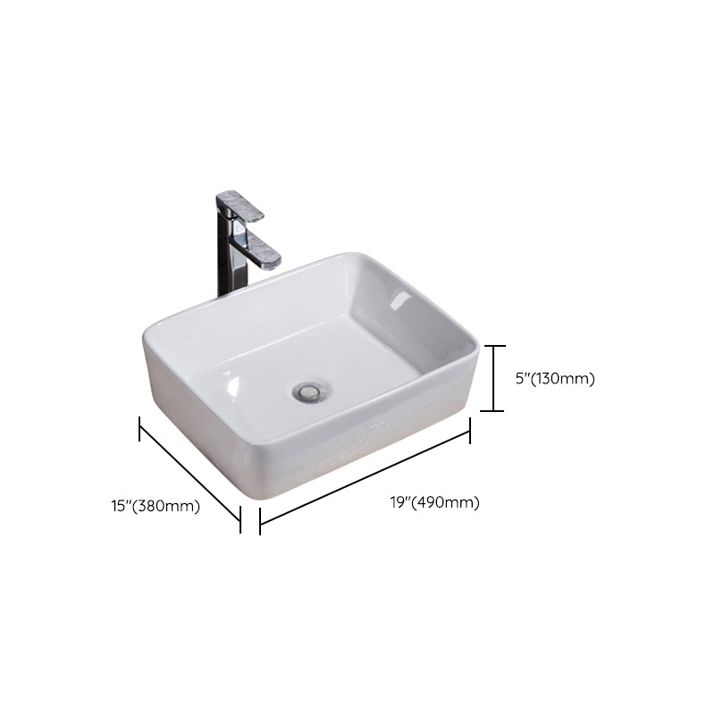 Modern Sink Solid Color Porcelain Sink