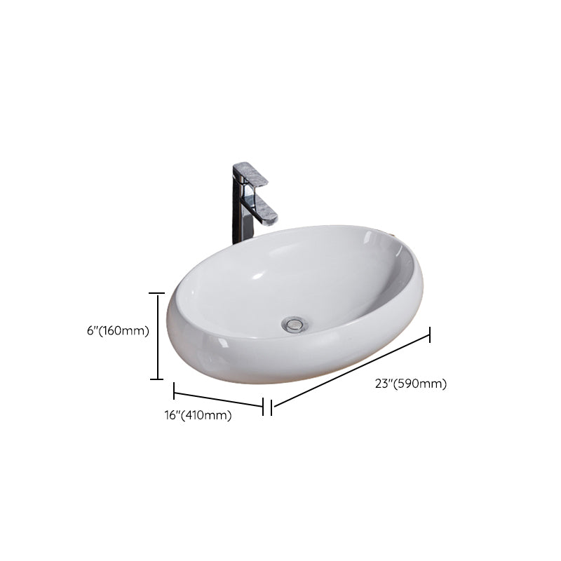 Modern Sink Solid Color Porcelain Sink