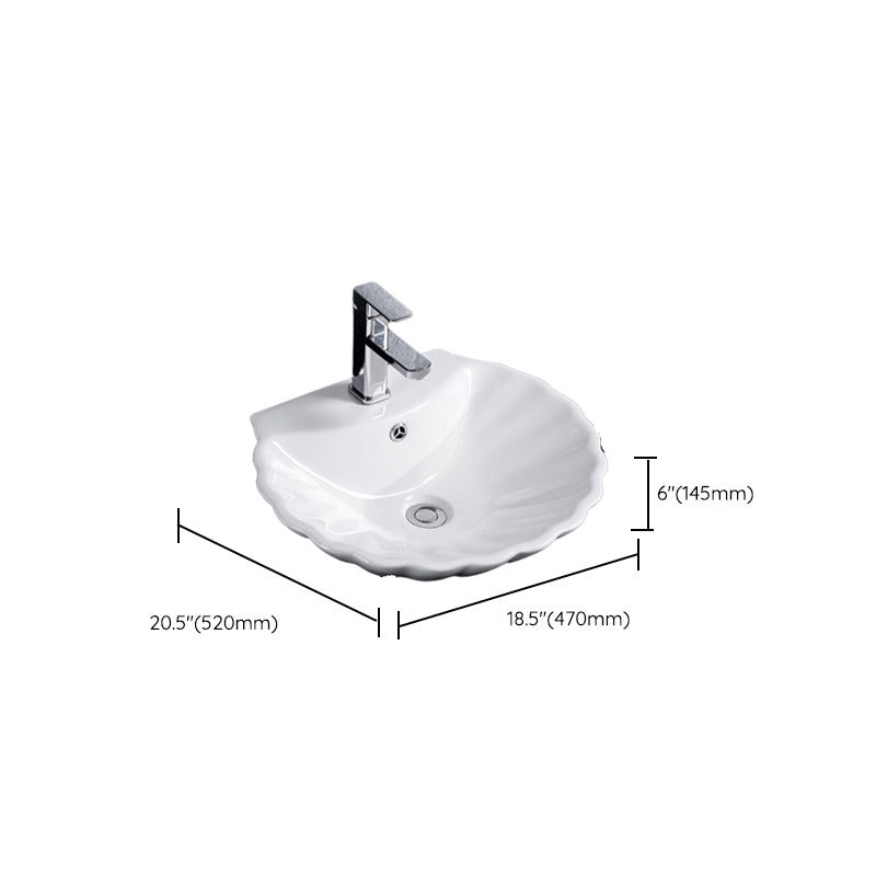 Modern Sink Solid Color Porcelain Sink