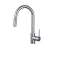 Goose Neck Kitchen Sink Faucet Three-Way Flow with Pull-Down Spray Head