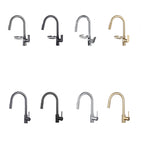 Goose Neck Kitchen Sink Faucet Three-Way with Pull-Down Spray Head