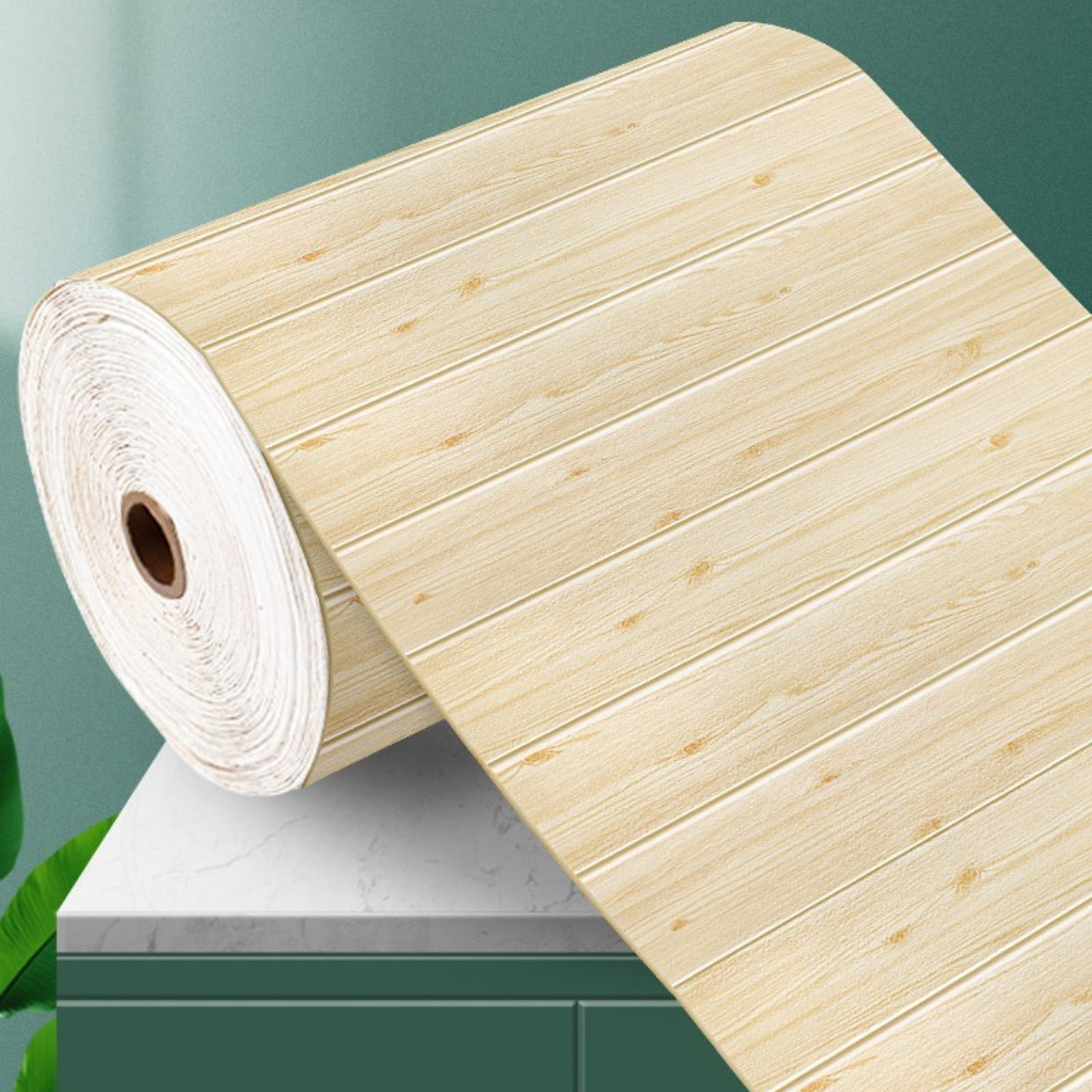 Modern Pearl Wainscoting PVC Wall Access Panel Peel and Stick Foam Trim