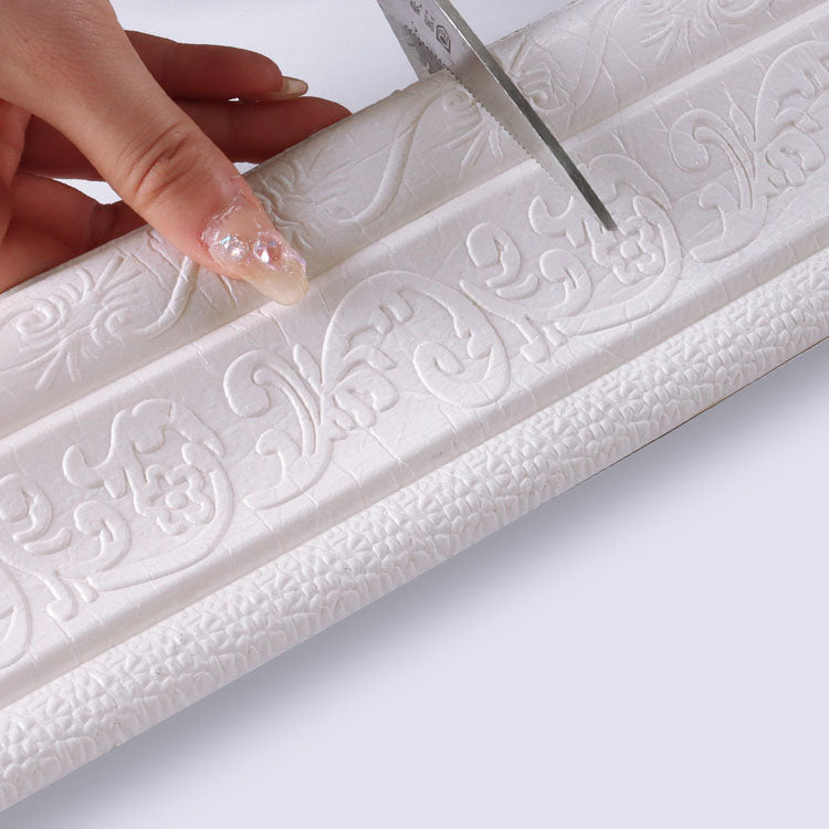 Modern Baseboards 3D Embossing Baseboard PVC Stereo Base Set of 1