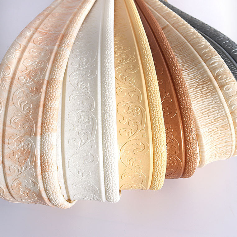 Modern Baseboards 3D Embossing Baseboard PVC Stereo Base Set of 1