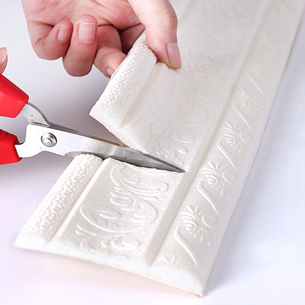 Modern Baseboards 3D Embossing Baseboard PVC Stereo Base Set of 1