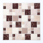 Pattern Matte Color Stone Peel and Stick Mosaic Tile Peel and Stick Tile Set of 2