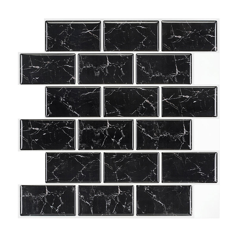 Pattern Matte Color Stone Peel and Stick Mosaic Tile Peel and Stick Tile Set of 2