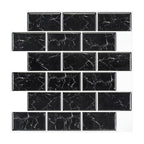 Pattern Matte Color Stone Peel and Stick Mosaic Tile Peel and Stick Tile Set of 2
