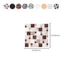 Pattern Matte Color Stone Peel and Stick Mosaic Tile Peel and Stick Tile Set of 2