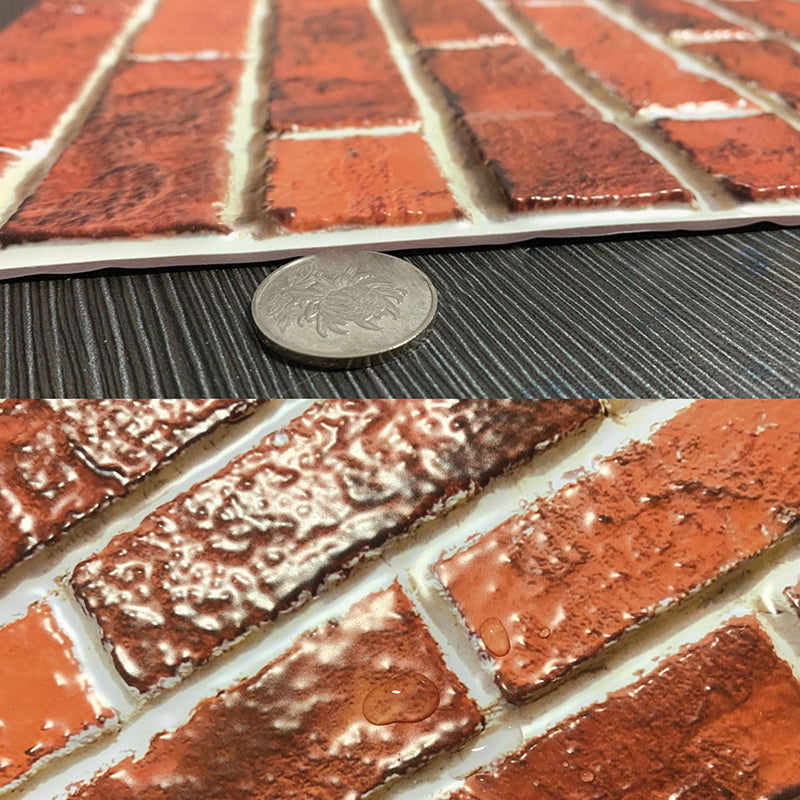 Modern Interior Wall Floor Tile Brick Look Oil Resistant Peel and Stick Tile