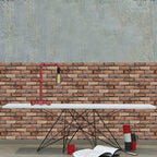 Modern interior wall floor tile brick look oil-resistant peel and stick tile