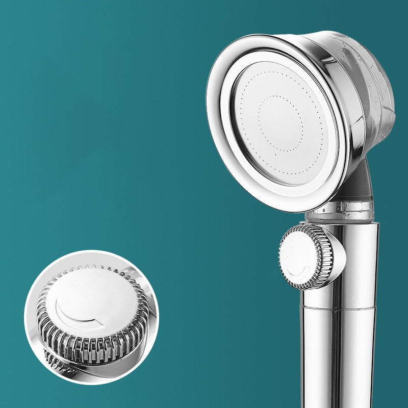 Modern Standard Shower Head Round Metal Adjustable Spray Pattern Shower Head