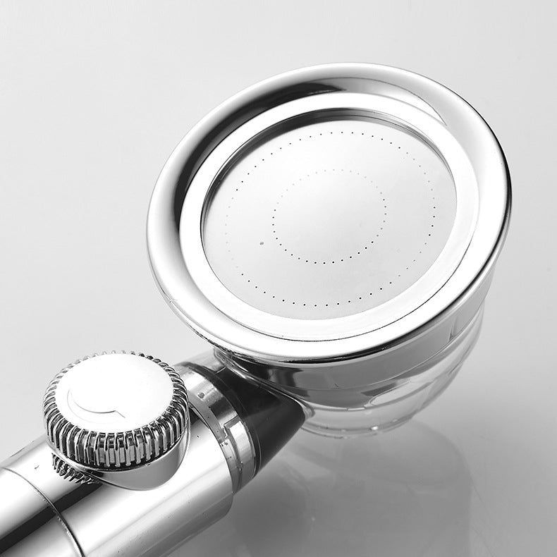 Modern Standard Shower Head Round Metal Adjustable Spray Pattern Shower Head