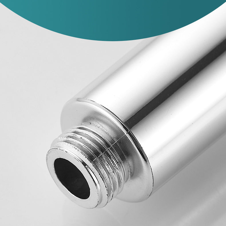 Modern Standard Shower Head Round Metal Adjustable Spray Pattern Shower Head
