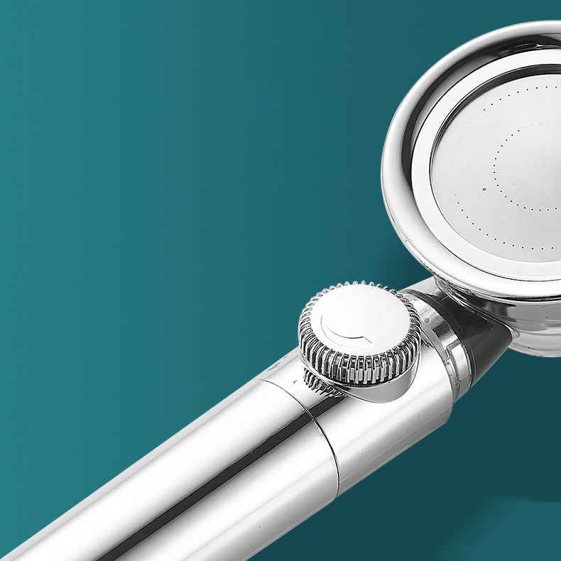 Modern Standard Shower Head Round Metal Adjustable Spray Pattern Shower Head