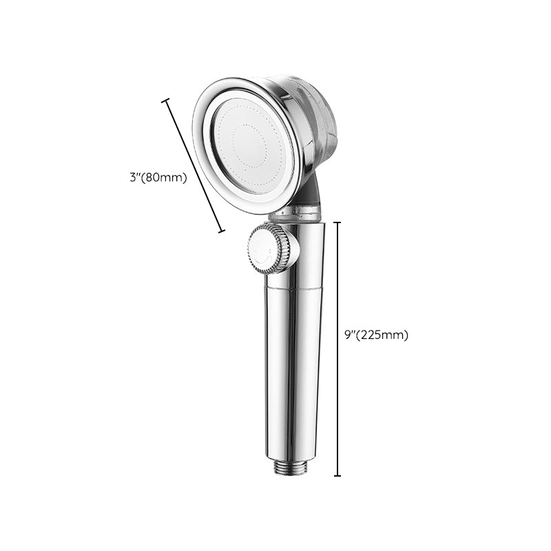 Modern Standard Shower Head Round Metal Adjustable Spray Pattern Shower Head