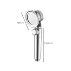 Modern Standard Shower Head Round Metal Adjustable Spray Pattern Shower Head