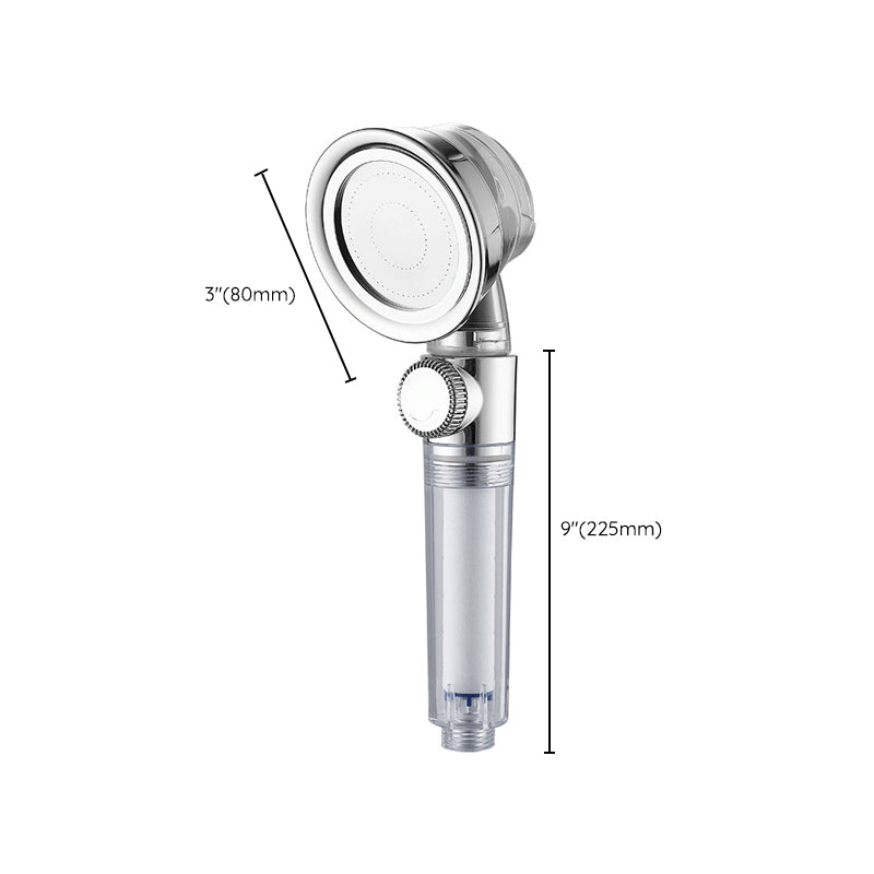 Modern Standard Shower Head Round Metal Adjustable Spray Pattern Shower Head