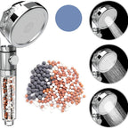 Modern Handheld Shower Head Round Filter Ball Spray Head in Silver
