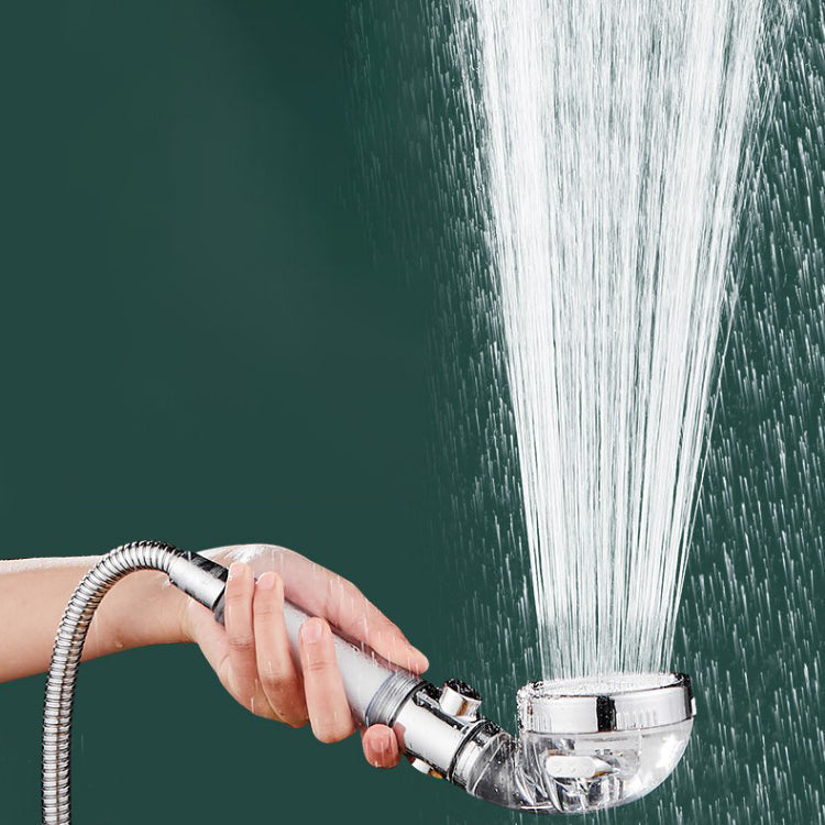 Modern Handheld Shower Head Round Filter Ball Spray Head in Silver