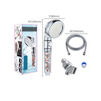 Modern Handheld Shower Head Round Filter Ball Spray Head in Silver