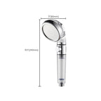 Modern Handheld Shower Head Round Filter Ball Spray Head in Silver