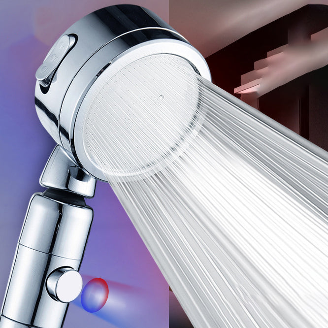 Contemporary Handheld Showerhead Round 3 Settings Sprayhead in Silver