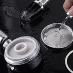 Contemporary Handheld Showerhead Round 3 Setting Sprayhead in Silver