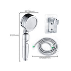 Contemporary Handheld Showerhead Round 3 Setting Sprayhead in Silver