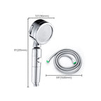 Contemporary Handheld Showerhead Round 3 Settings Sprayhead in Silver
