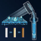 Contemporary Handheld Supercharged Showerhead Round 3 Setting Spray Head