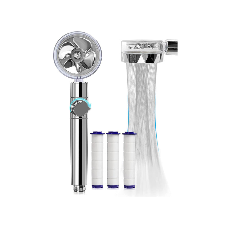 Contemporary Handheld Supercharged Showerhead Round 3 Setting Spray Head