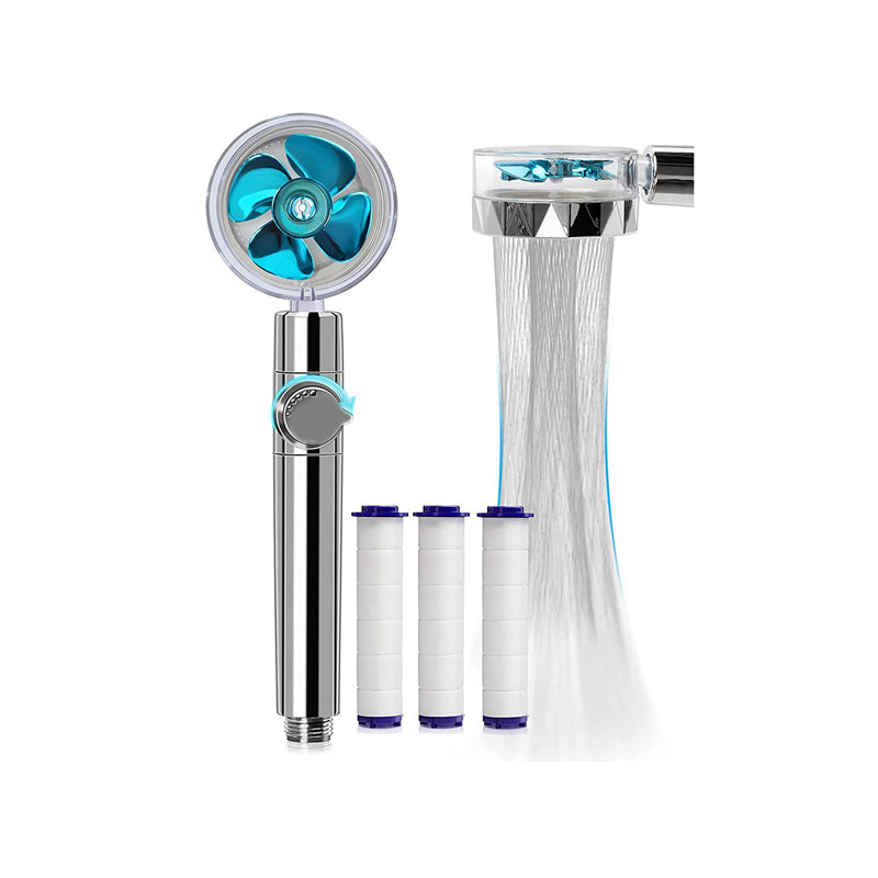 Contemporary Handheld Supercharged Showerhead Round 3 Setting Spray Head