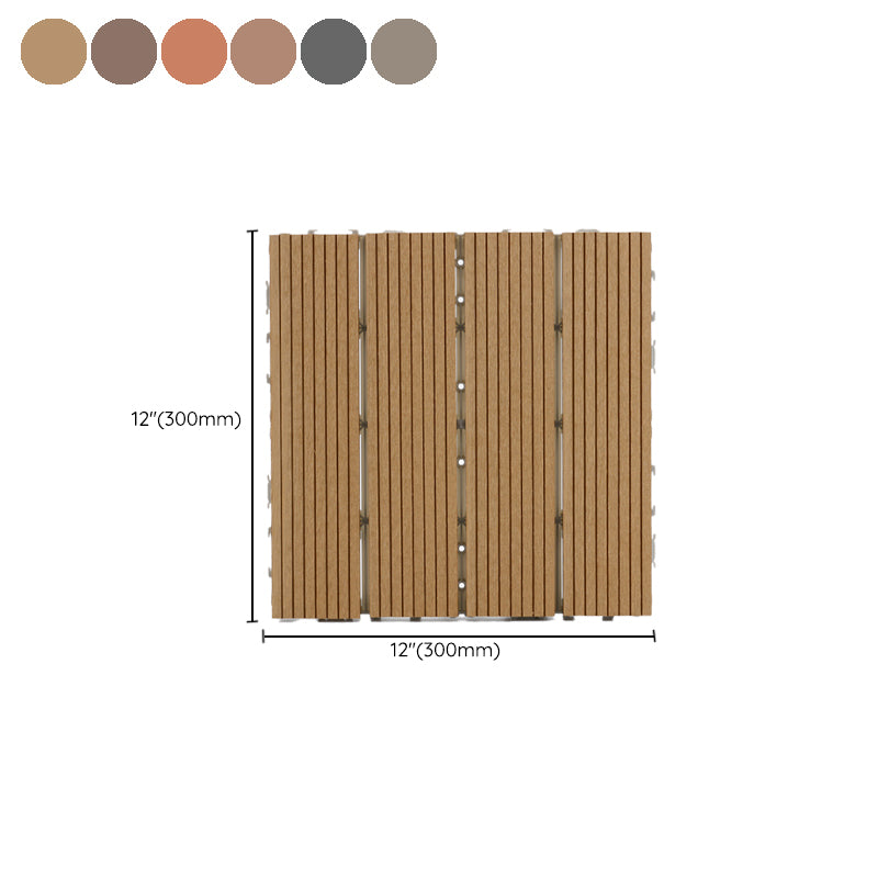 Traditional Floor Tiles Solid Color Click-Lock Flooring Tiles