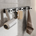 Mattes Black Bathroom Hardware Set Metal & Acrylic Bathroom Shelf/Towel Holder/Bathrobe Hook