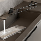 Mattes Black Bathroom Hardware Set Metal & Acrylic Bathroom Shelf/Towel Holder/Bathrobe Hook