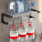 Mattes Black Bathroom Hardware Set Metal & Acrylic Bathroom Shelf/Towel Holder/Bathrobe Hook